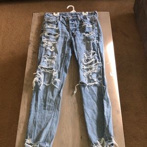 American Eagle Ripped Boyfriend Jeans